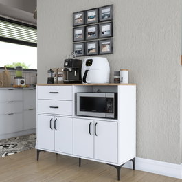 Hanah Home Gabinete multipropósito JE166 - 3283 Blanco y Nuez